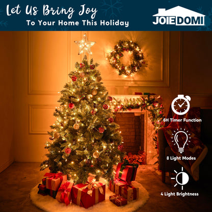 9.5" Golden Christmas Star Tree Topper Radial Design