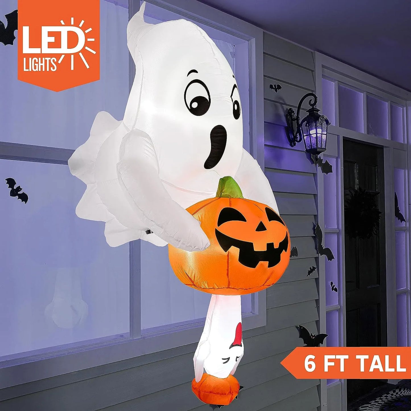 Joiedomi 4.5 FT Halloween Inflatable Ghost Broke Out from Window