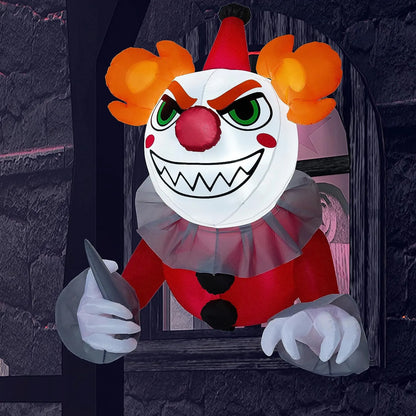 Joiedomi 4.5ft Killer Clown Window Breaker Inflatable Decoration