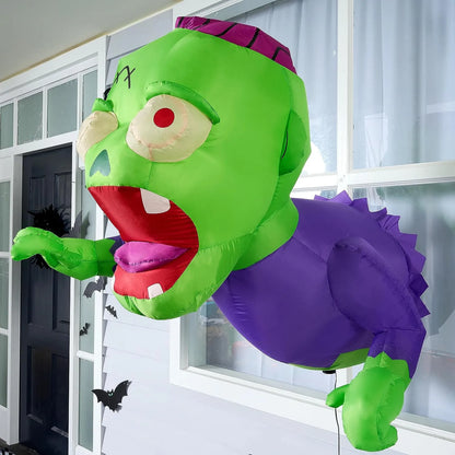 4.5ft Zombie Window Breaker Halloween Inflatable Decoration