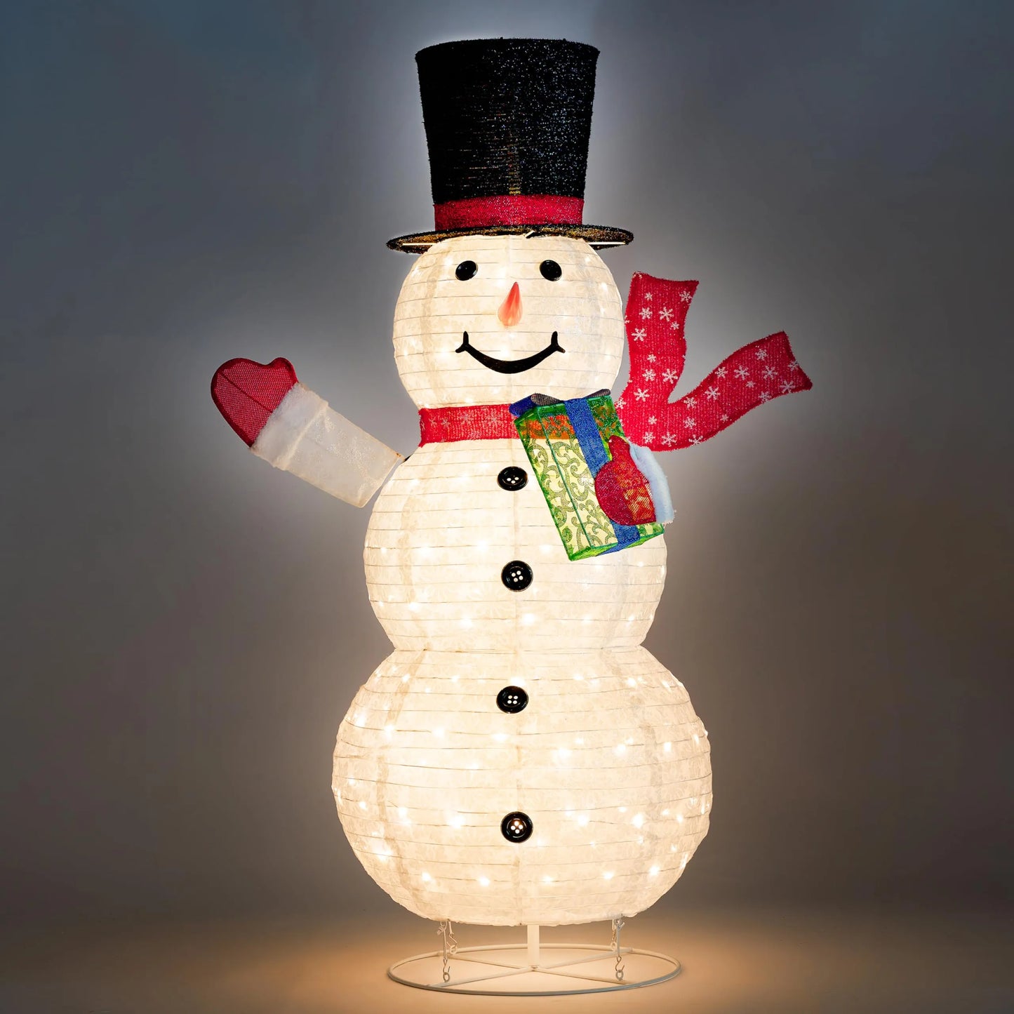 4 FT Christmas Collapsible Snowman Yard Light Decorations