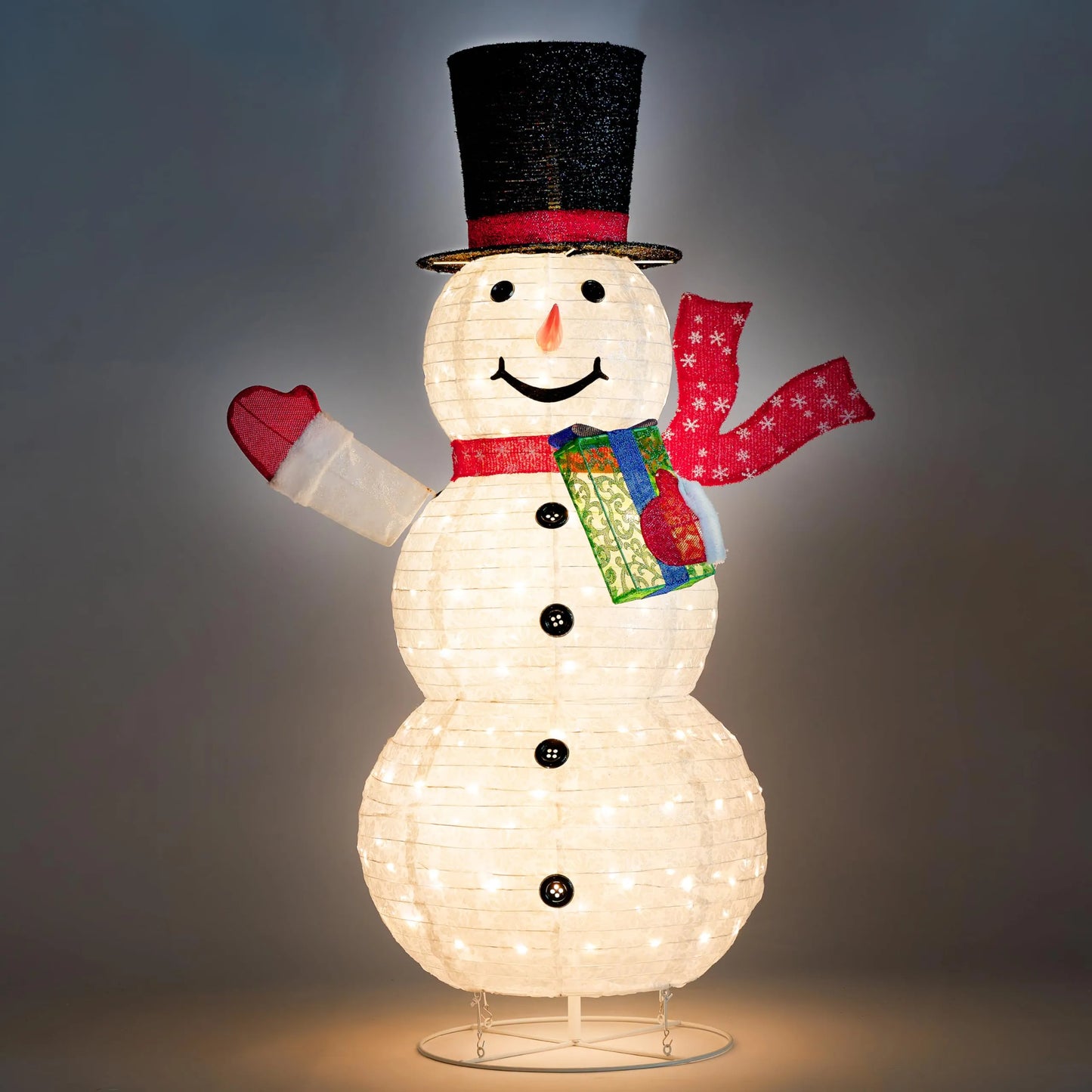 5 FT Christmas Collapsible Snowman Yard Light Decorations
