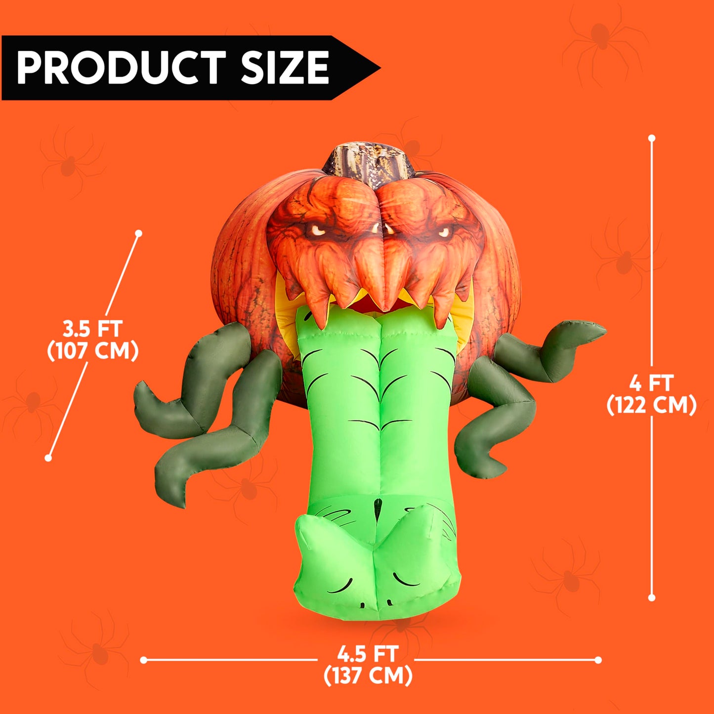 Inflatable Pumpkin with Tentacles Trunk Or Treat Car Decor