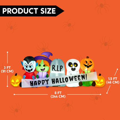 8FT Long Inflatable Halloween Decor Outdoor