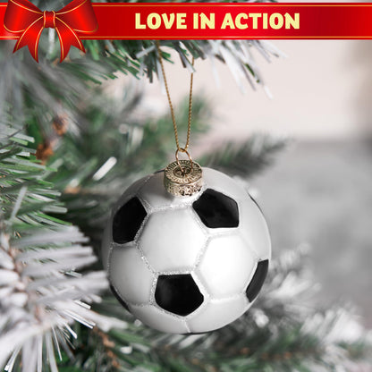 Mini Soccer Christmas Ornaments for Tree Hanging Ornament