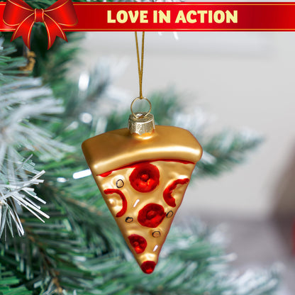 Pizza Mini Christmas Ornaments