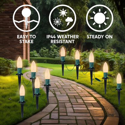 30.75FT C9 Christmas Pathway Marker Lights