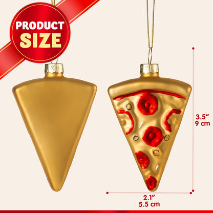 Pizza Mini Christmas Ornaments