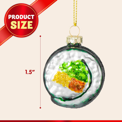 Christmas Sushi Glass Ornament