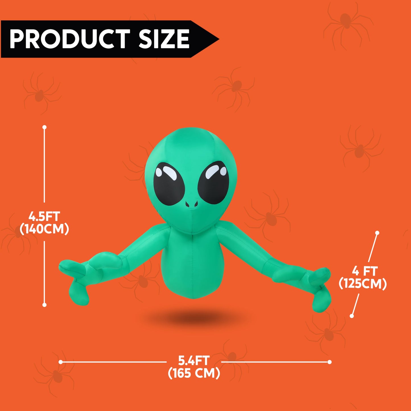 4.5FT Halloween Inflatable Alien Outdoor Decorations