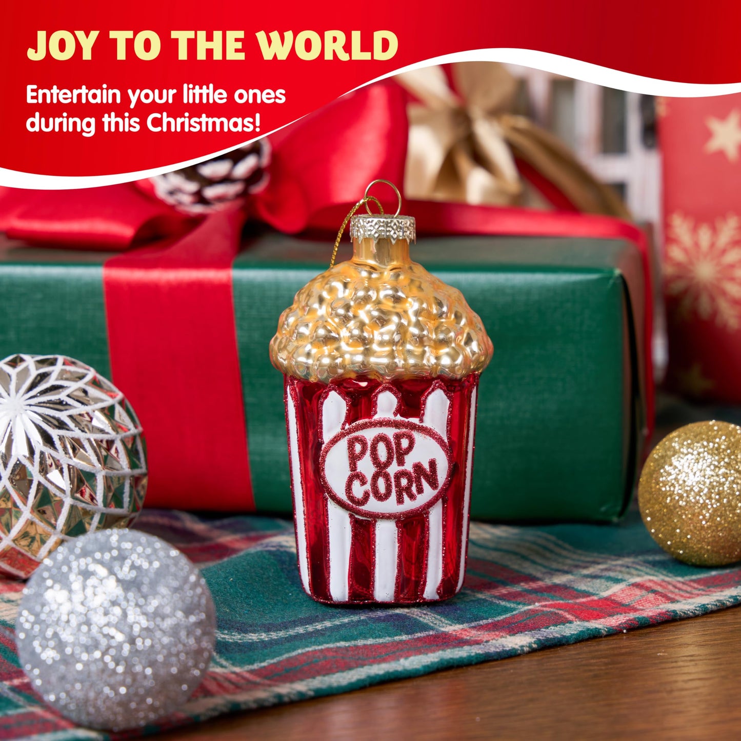 Small Christmas Popcorn Ornament