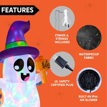 5 FT Halloween Inflatables Ghost Outdoor Decorations