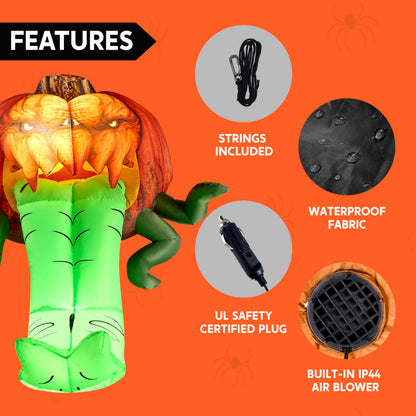 Inflatable Pumpkin with Tentacles Trunk Or Treat Car Decor