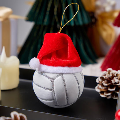 Christmas Volleyball Glass Mini Ornament