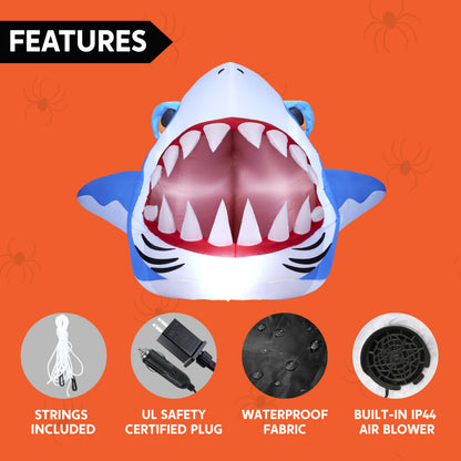 Shark Trunk Or Treat Halloween Inflatables Decor