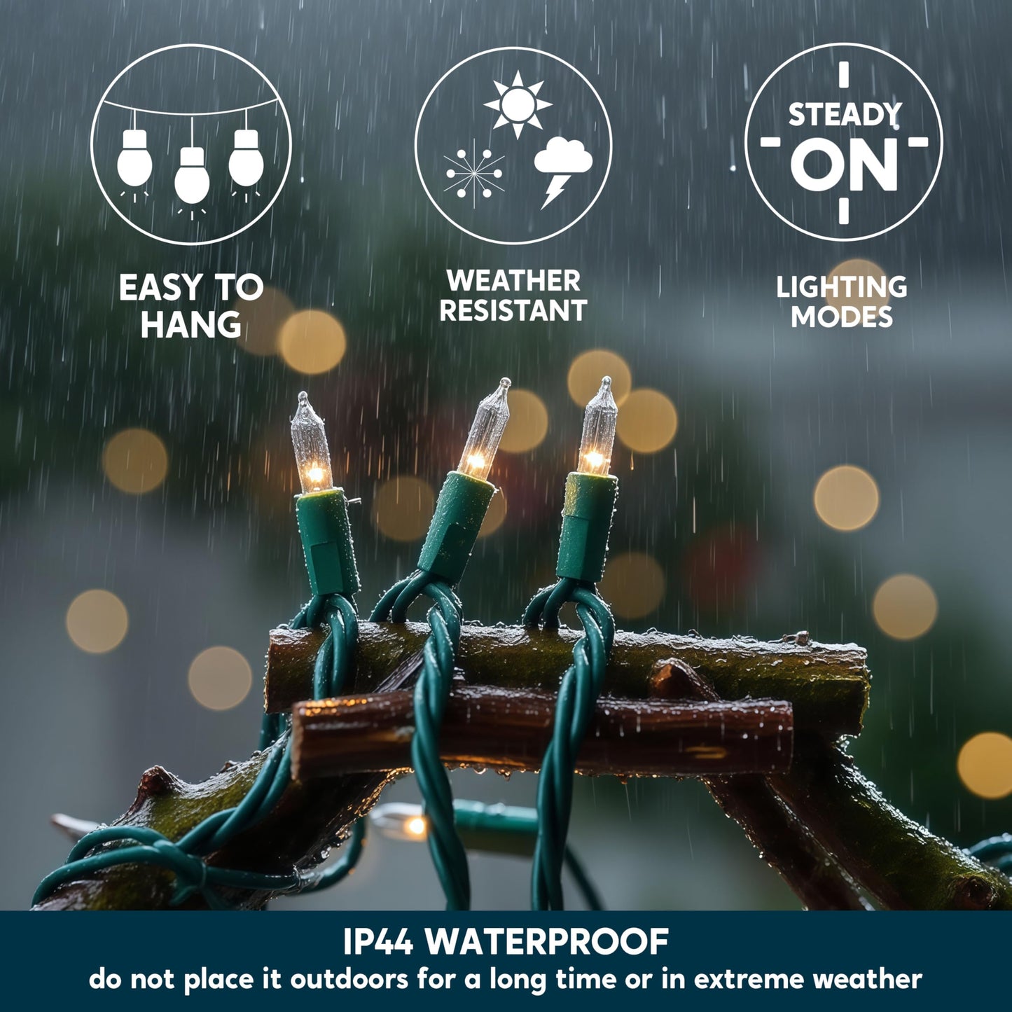 100 Clear Christmas String Lights Indoor