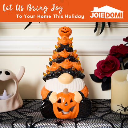 Halloween Decoration Pumpkin Gnome Ceramic Tree