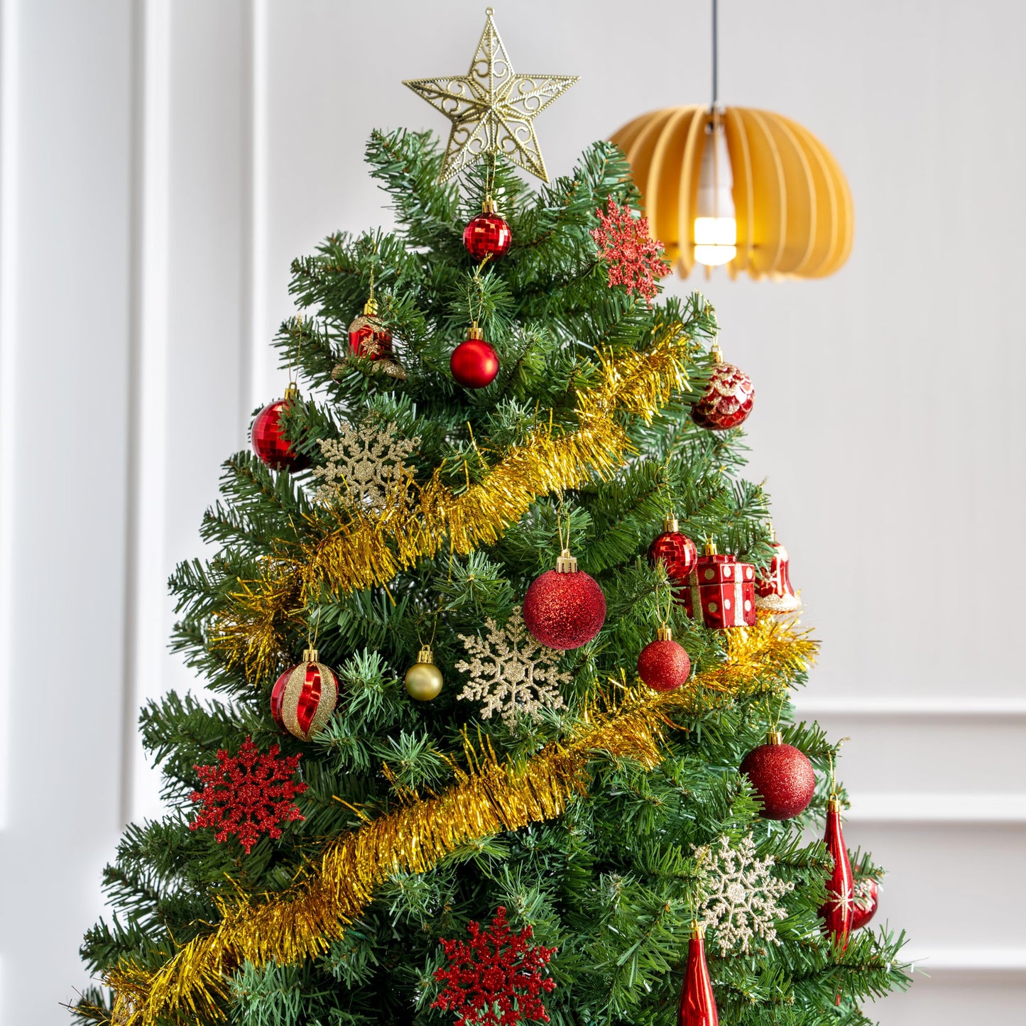 71 Pcs Red & Gold Christmas Ornaments Set