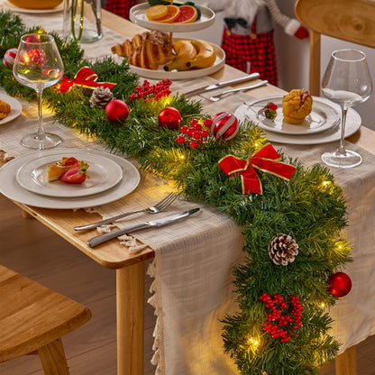 9Ft Christmas Garland Prelit with Lights