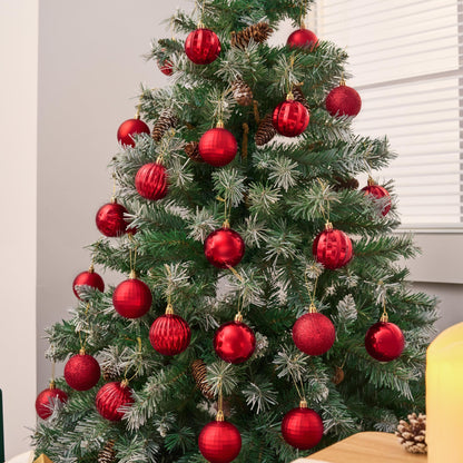 24 Pcs Red Christmas Balls Ornaments Set