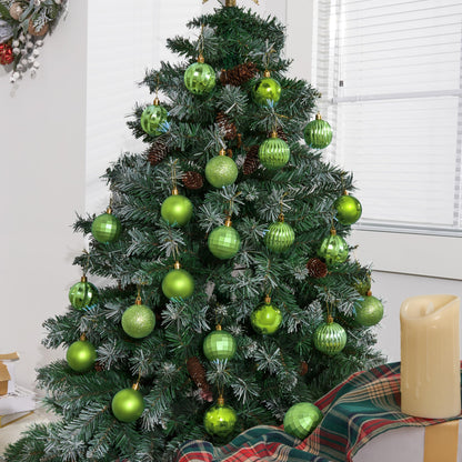 24 Pcs 2.36" Lime Green Christmas Balls Ornaments Set