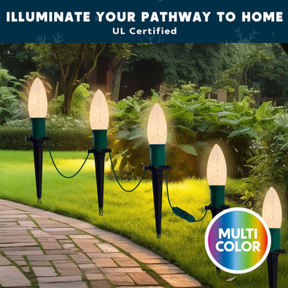 30.75FT C9 Christmas Pathway Marker Lights