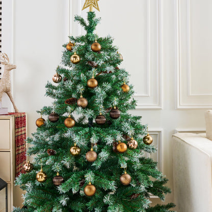 24 Pcs 2.36" Brown Christmas Balls Ornaments Set