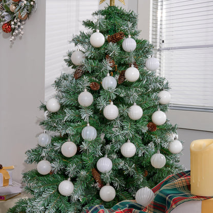 24 Pcs 2.36" White Christmas Balls Ornaments Set