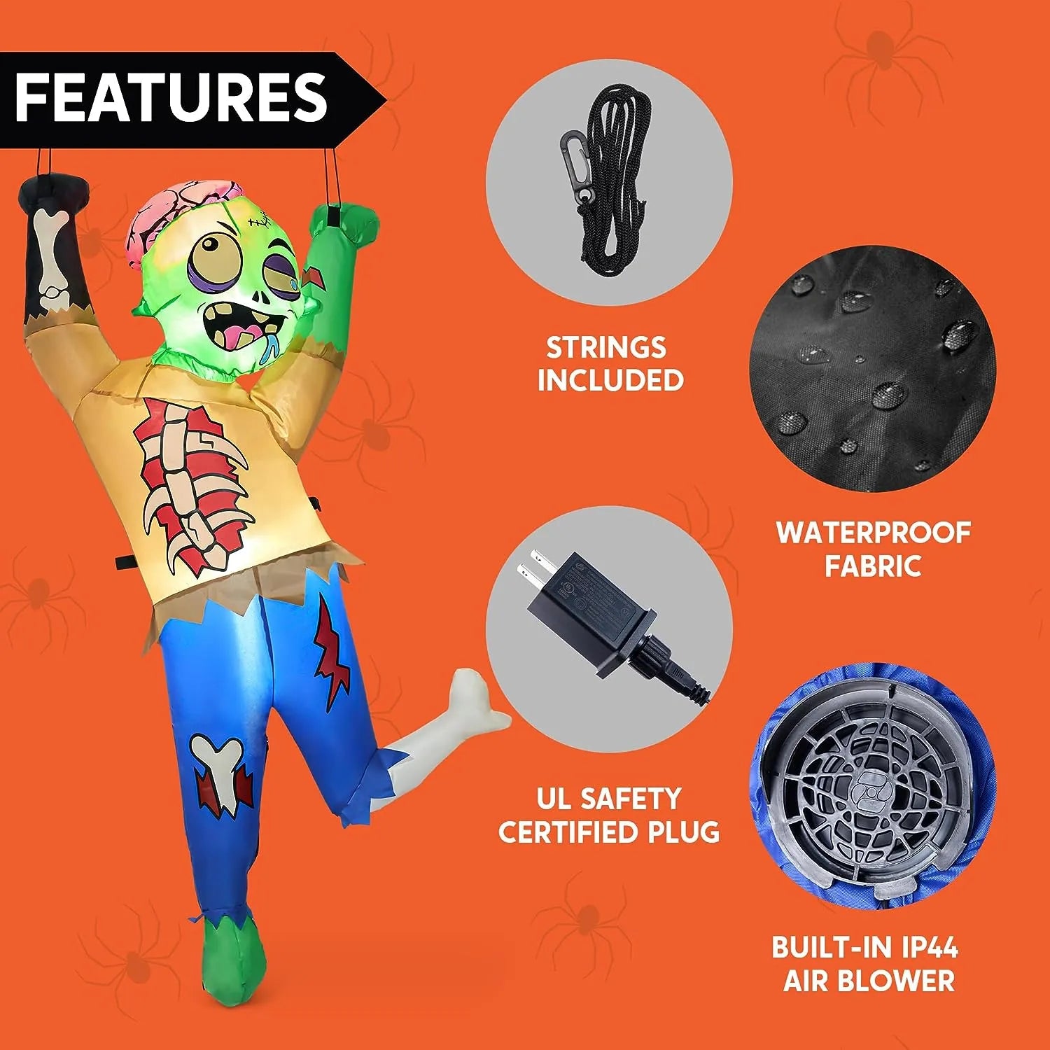 zombie air plant Joiedomi 5ft Halloween Inflatable Climbing Zombie Decor with Built-in – JOIEDOMI
