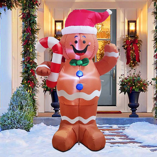 Tall Gingerbread Man Inflatable (5 ft)