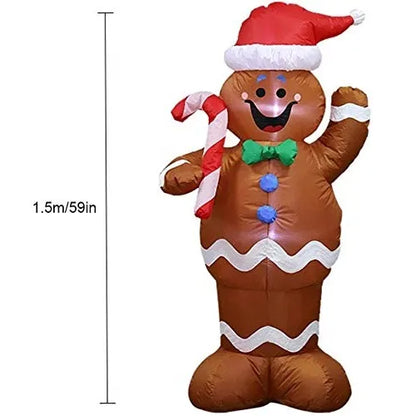 Tall Gingerbread Man Inflatable (5 ft)