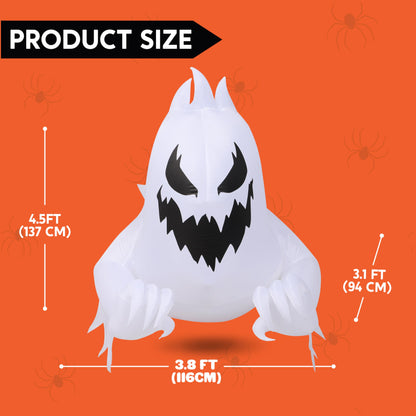 4.5 FT Halloween Inflatable Scary Ghost Outdoor Decoration