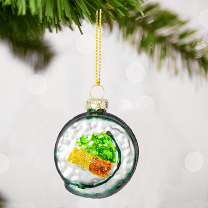Christmas Sushi Glass Ornament