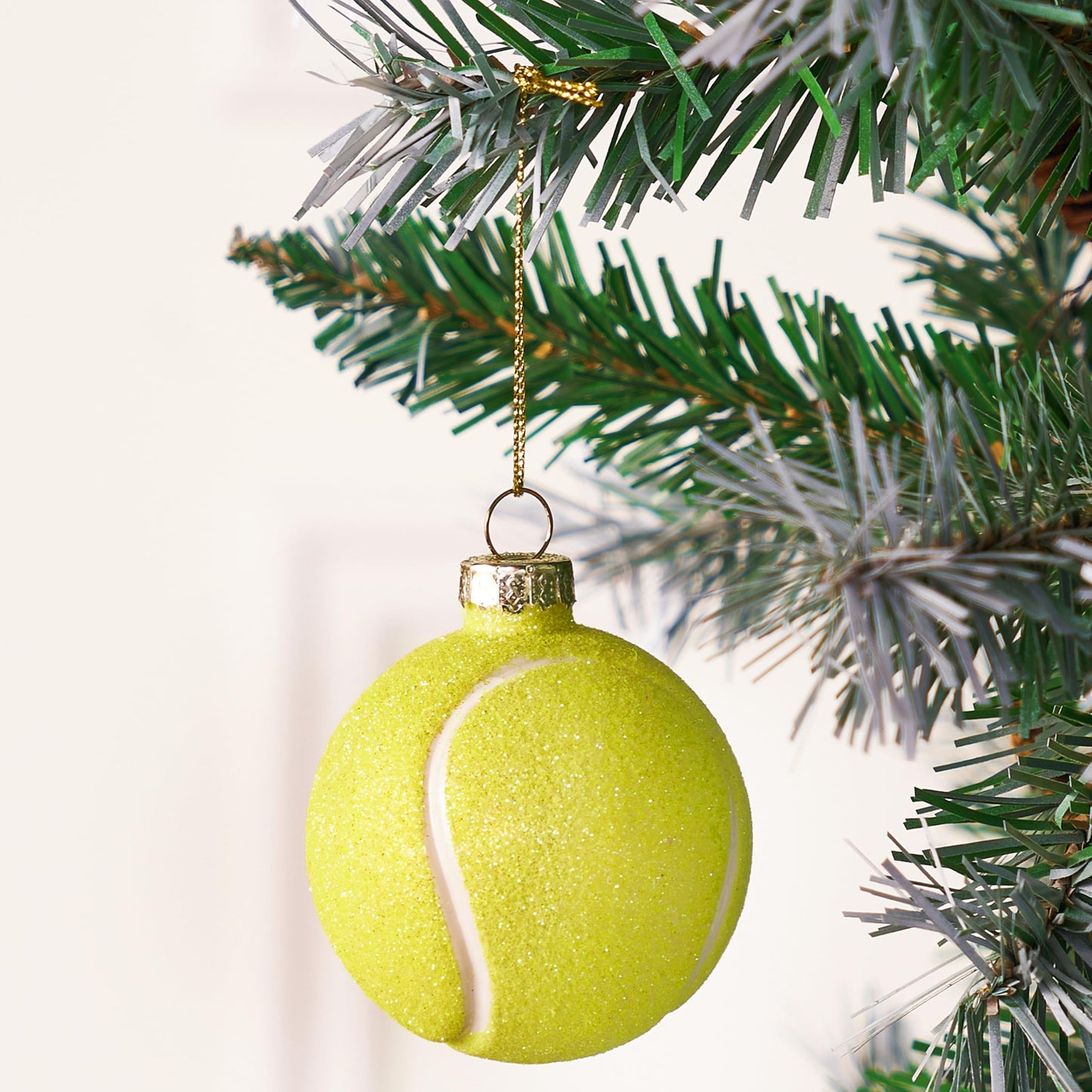 Tennis Balls Sports Blown Glass Small Funny Mini Christmas Ornaments for Christmas Tree