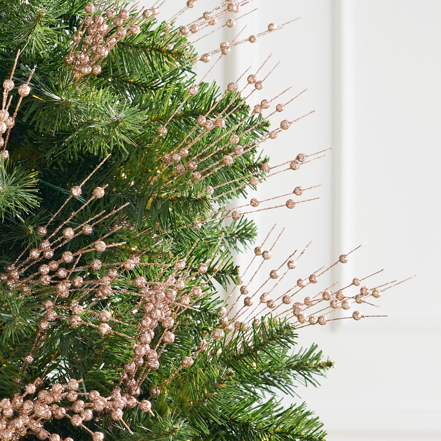 24 Pcs Christmas Tree Berry Stem (Champagne)