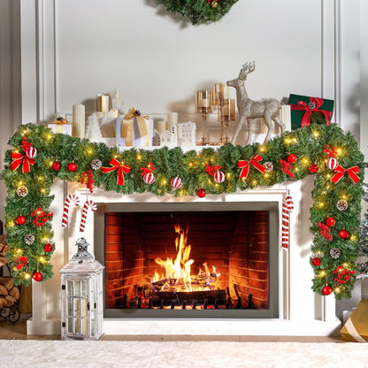 9Ft Christmas Garland Prelit with Lights