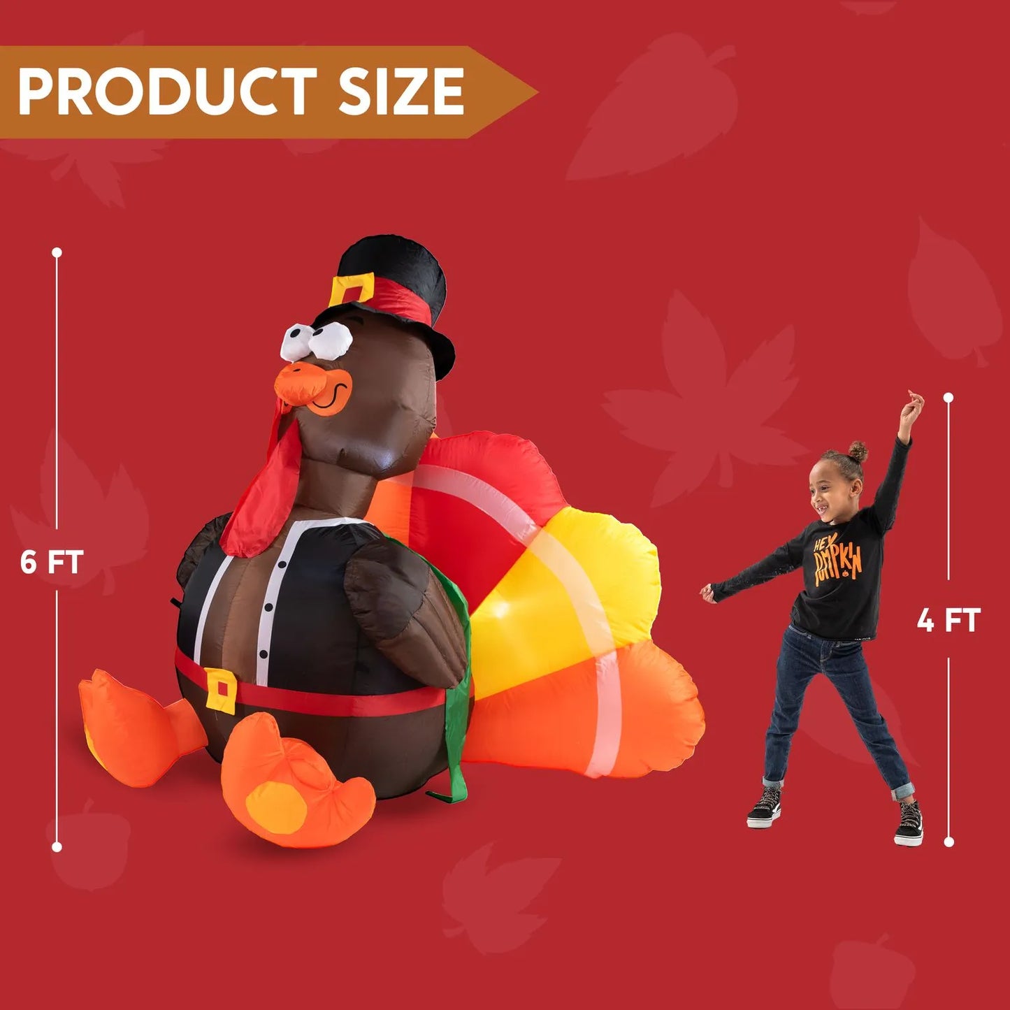 6ft Large Inflatable Thanksgiving Turkey