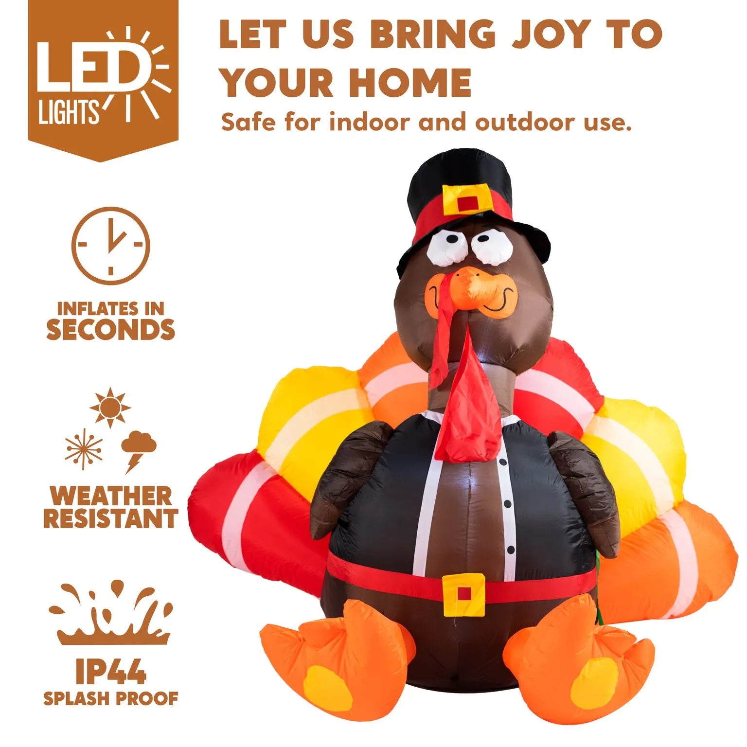 6ft Large Inflatable Thanksgiving Turkey – JOIEDOMI