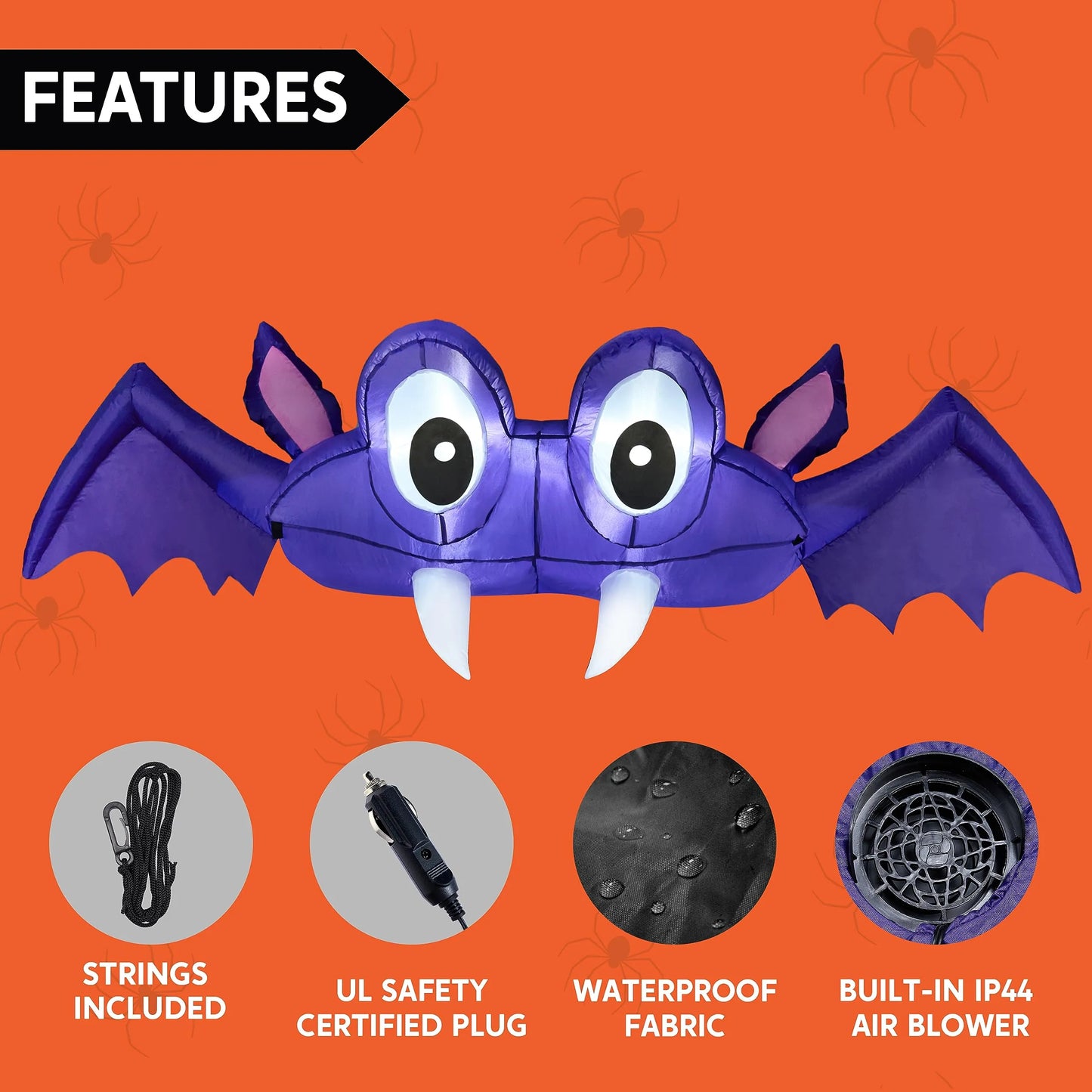 6ft Bats Trunk or Treat Halloween Inflatable