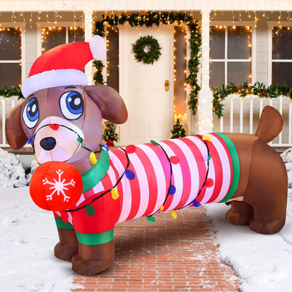 Large Christmas Puppy Inflatable (6 ft)