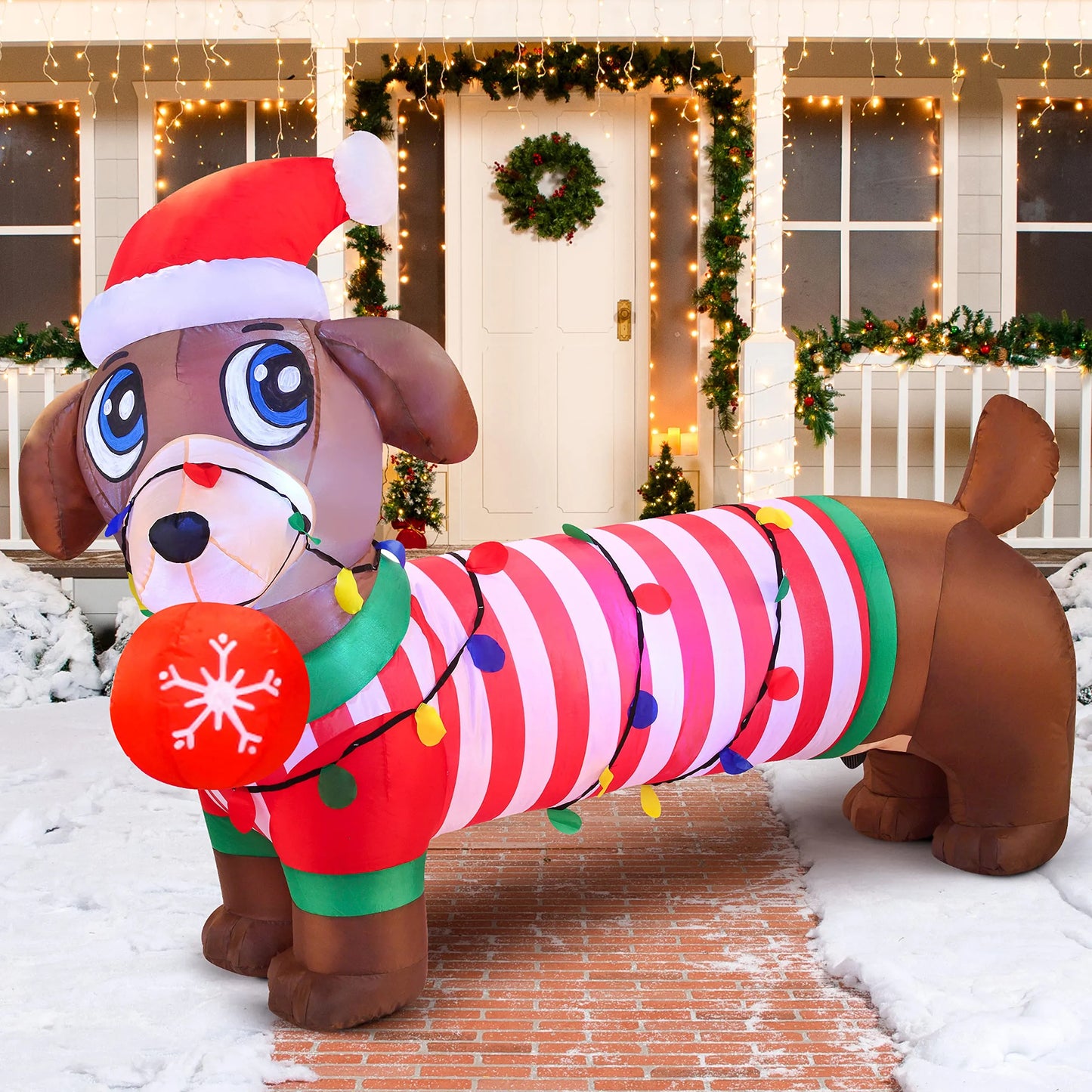 JOIEDOMI | LARGE CHRISTMAS PUPPY INFLATABLE (6 FT) – Joiedomi