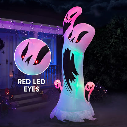 10ft Tall Scary Swirly Ghost with Animated light