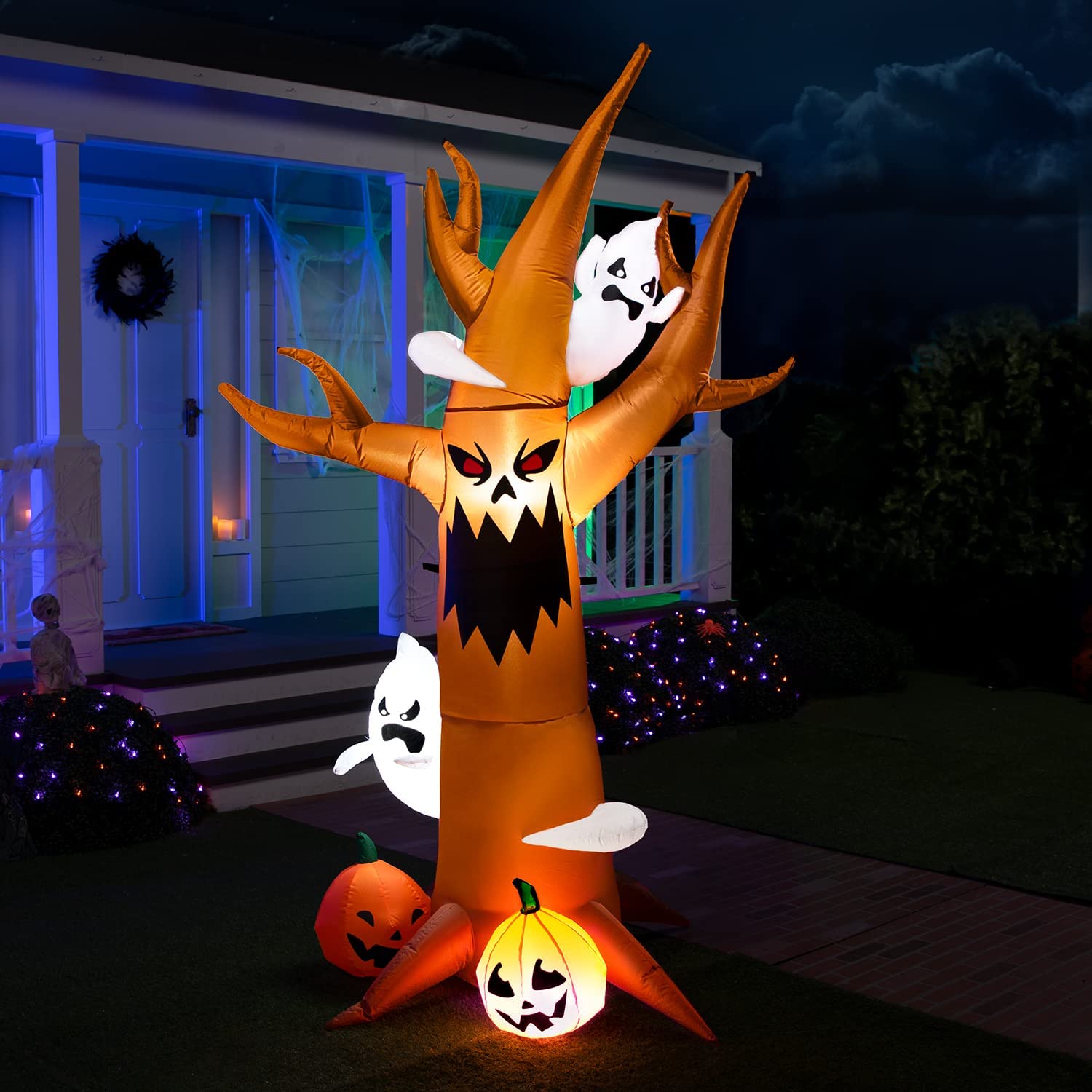 JOIEDOMI 8 ft. Haunted Scary Tree Halloween Inflatable