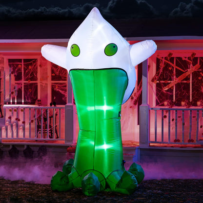 10 FT Tall Halloween Inflatable Throwing Up Ghost
