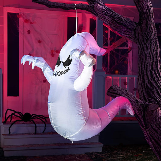 5ft Halloween Inflatable Hanging Boogie Ghost