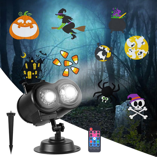 Halloween 2-in-1 Holiday Projector with 24 Theme Slides