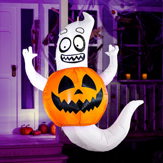 4ft Halloween Inflatable Ghost in A Pumpkin