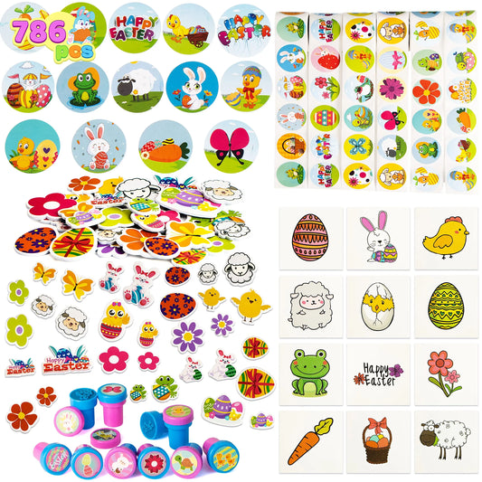 786Pcs Easter Assorted Crafts Kit for Kids Easter Party Favors