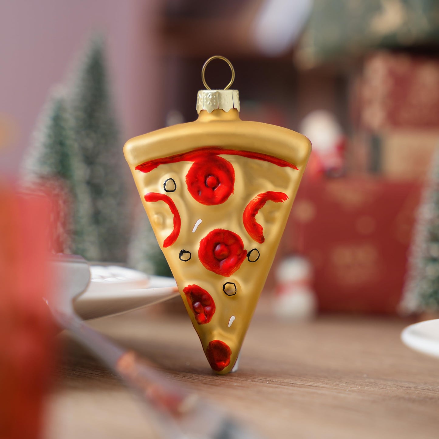 Pizza Mini Christmas Ornaments