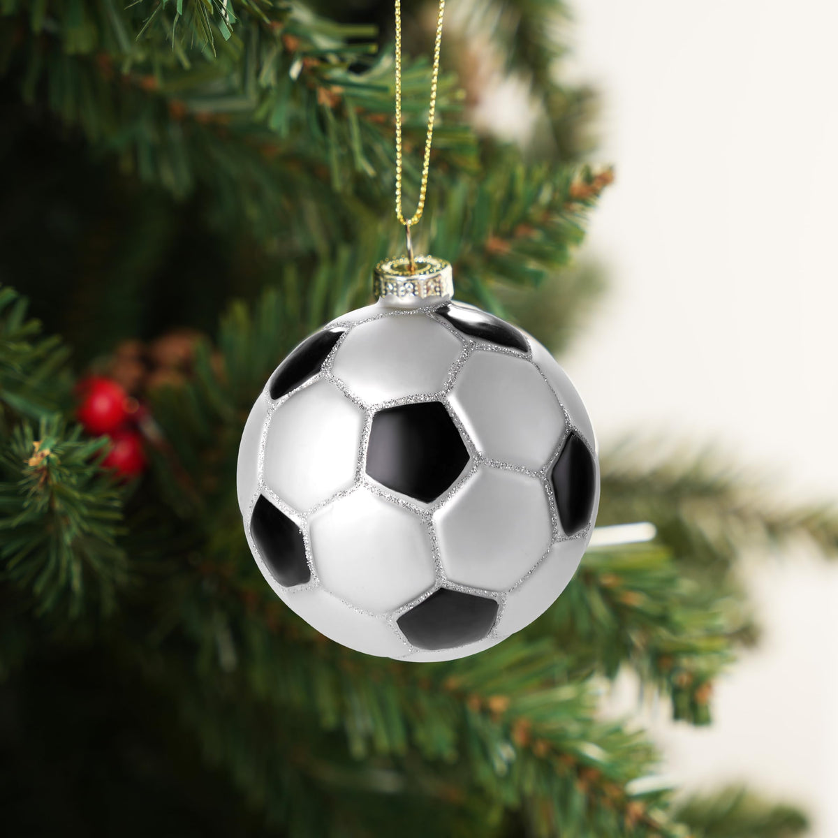 Mini Soccer Christmas Ornaments for Tree Hanging Ornament
